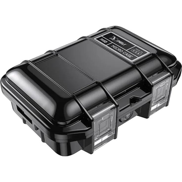PELI M40 Micro Case, Wasserresistentes und staubdichtes Schutzgehäuse, bruchsicher, 1 Liter, schwarz