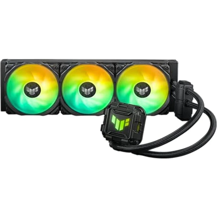 ASUS TUF Gaming LC II 360 ARGB All-in-One-Flüssig-CPU-Kühler (Aura Sync Beleuchtung, 3x TUF Gaming 120mm ARGB-Radiatorlüfter, schwarz) – Bild 1
