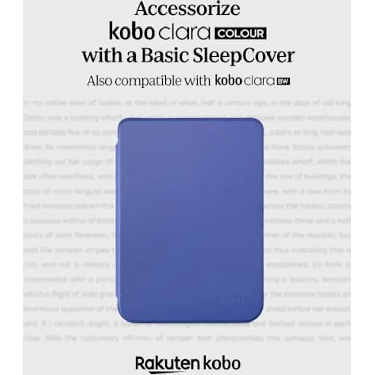 Kobo Clara Colour/BW SleepCover Case | Cobalt Blue Basic | Sleep/Wake Technology | Built-in 2-Way Stand | Vegan Leather | Compatible with 6" Kobo Clara Colour/BW eReader – Bild 2