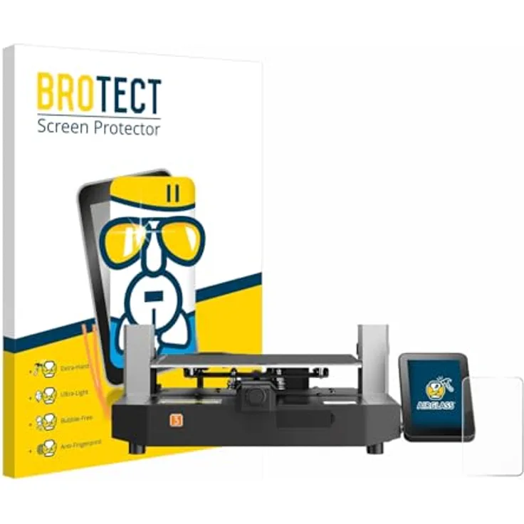 BROTECT Schutzglas für Anycubic Kobra 3 Schutzfolie Panzer Folie Glas [Extrem Kratzfest 9H, Anti-Fingerprint, Ultra-Transparent]