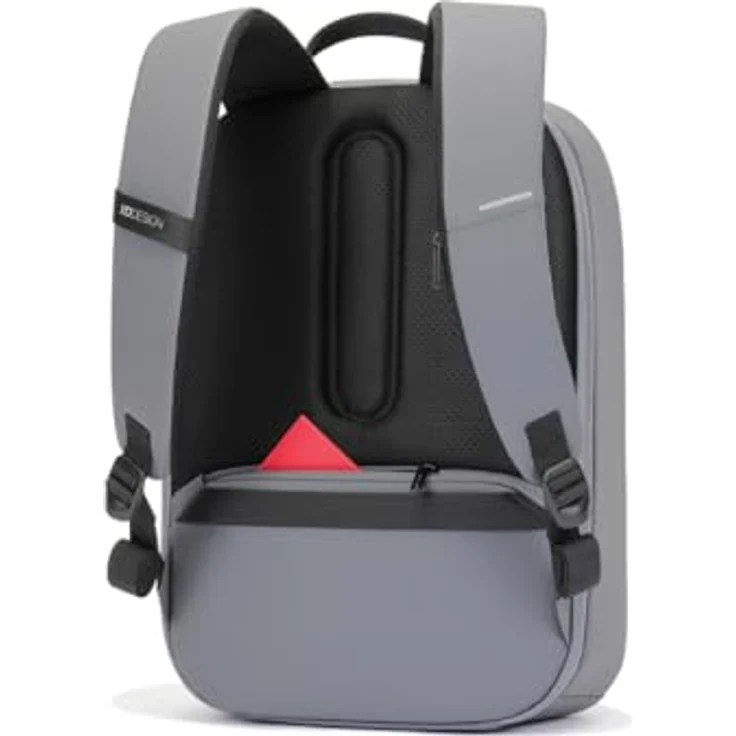 XD Design Bobby Edge Business-Rucksack, 46 cm mit Laptopfach, grau, aus 100% PET – Bild 5