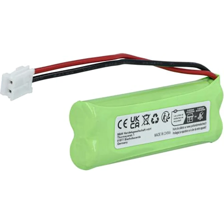 VHBW 2x NiMH Akku 500 mAh (2,4 V), geeignet für Festnetz Telefon Medion MD83242, MD83282 ersetzt VT50AAAALH2BMJZ, GP1010, GPHC05RN01 – Bild 3