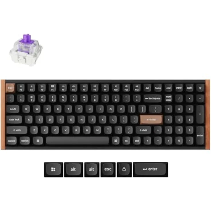 Keychron K4 HE Special Edition, Kabellose Magnetische Tastatur mit Bluetooth, 2.4GHz, RGB LED, Hot-swap, QWERTY US Layout, Gateron Magnetic Switch, Schwarz (K4H-F1) – Bild 1