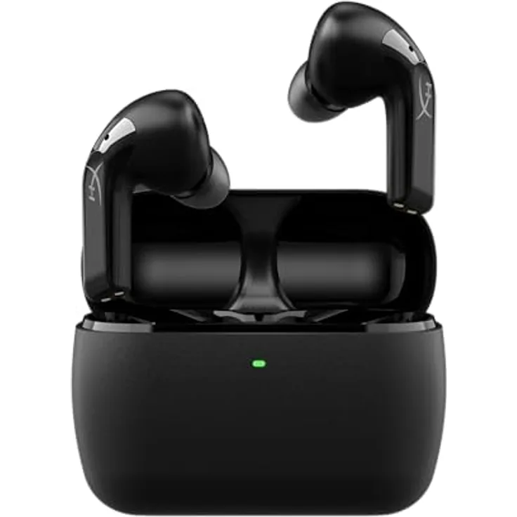 HyperX Cloud MIX Buds 2, Headset mit hybrider aktiver Geräuschunterdrückung und 26 Stunden Akkulaufzeit, Schwarz