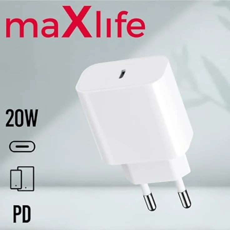 FOREVER MaxLife MXTC-06, 20W Schnellladegerät mit USB-C, PD QC 3.0, weiß, für Handys, Tablets und mehr – Bild 3