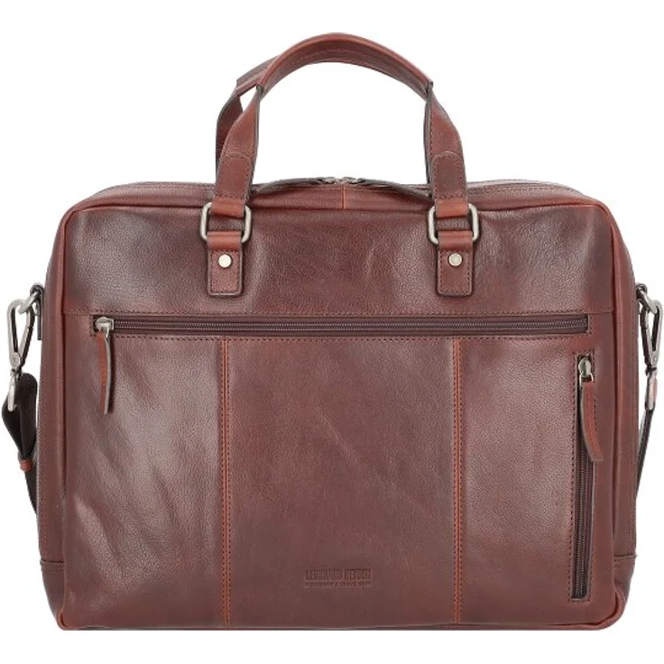 Leonhard Heyden Roma Aktentasche, 100% Leder, 41 cm mit Laptopfach, braun