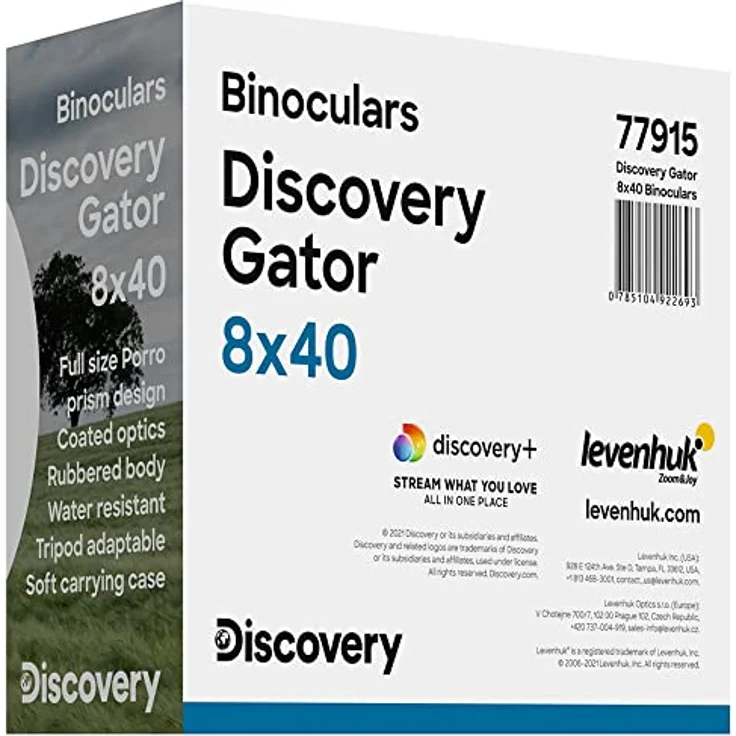 Levenhuk Discovery Gator 8 x 40, Nachtsicht-Fernglas mit Antireflexbeschichtung, Schwarz (77915) – Bild 3