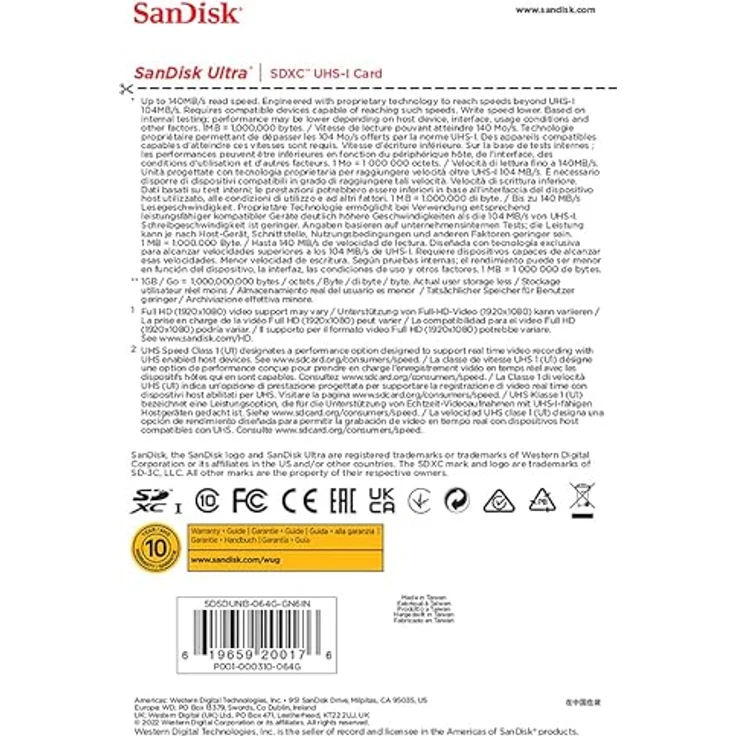 Sandisk Ultra SDXC Speicherkarte (64 GB, Class 10), schwarz – Bild 9