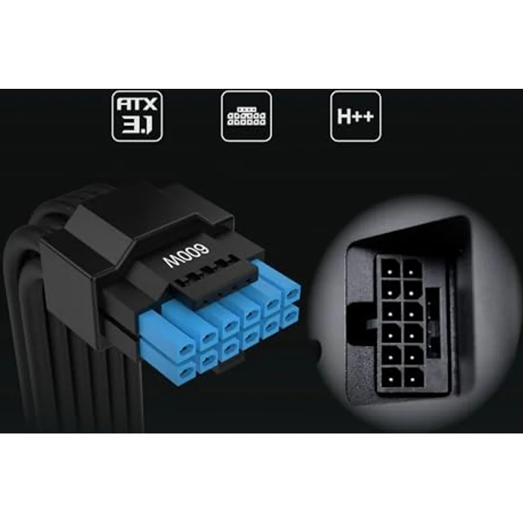 Lian Li RS Series 80 PLUS Gold Netzteil, modular - 1.200 Watt, ATX 3.1, mit RS Hub, weiß – Bild 7