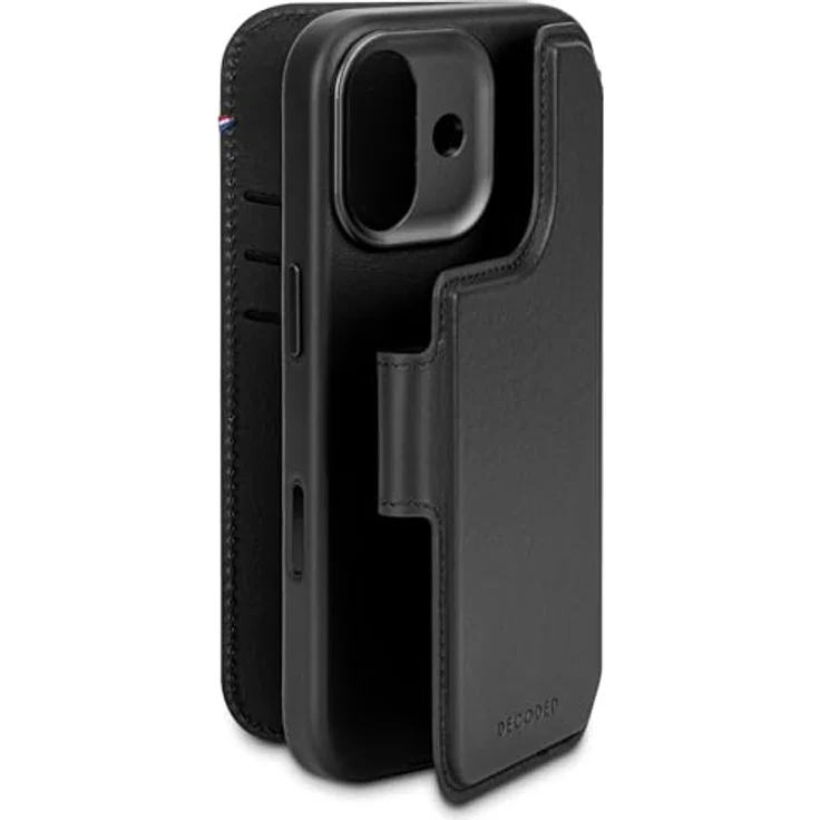 Decoded 2-in-1 Lederhülle für iPhone 17, Abnehmbare Wallet aus ECCO Leder, MagSafe-kompatibel, Fallschutz, Kratzfest, Schwarz – Bild 2
