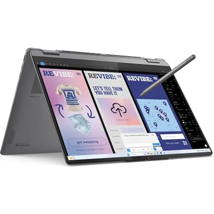 LENOVO Yoga 7i, Convertible mit 16 Zoll OLED-Display, Intel® Core™ Ultra 7 258V, 32 GB RAM, 1 TB SSD, Arc™ GPU, inkl. Lenovo Pen, Luna Grey, Windows 11 Home – Bild 3