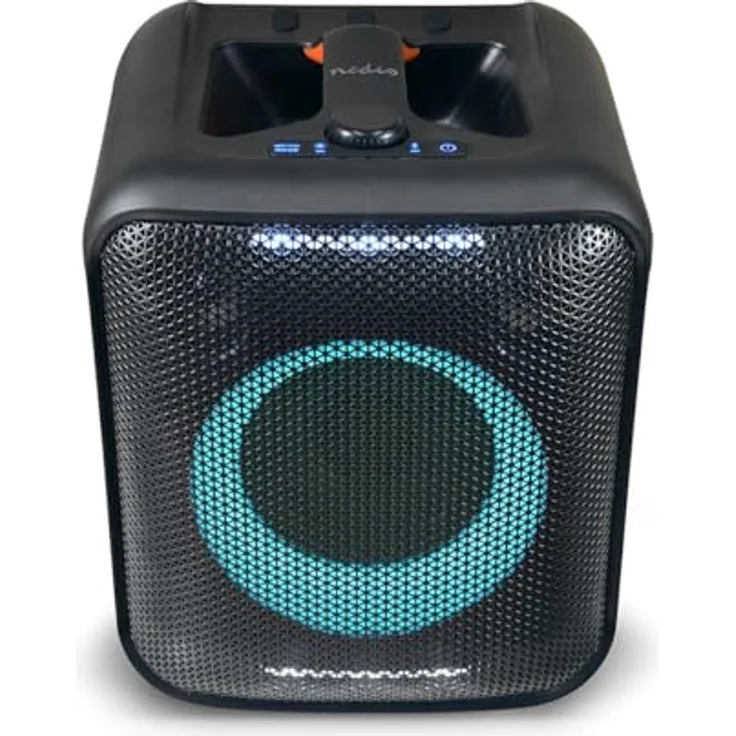 Nedis Bluetooth-Party-Lautsprecher - max. Batteriespielzeit: 5 Std - 150 W - Tragegriff - Partylicht - Verknüpfbar - Equalizer - Orange/Schwarz – Bild 3