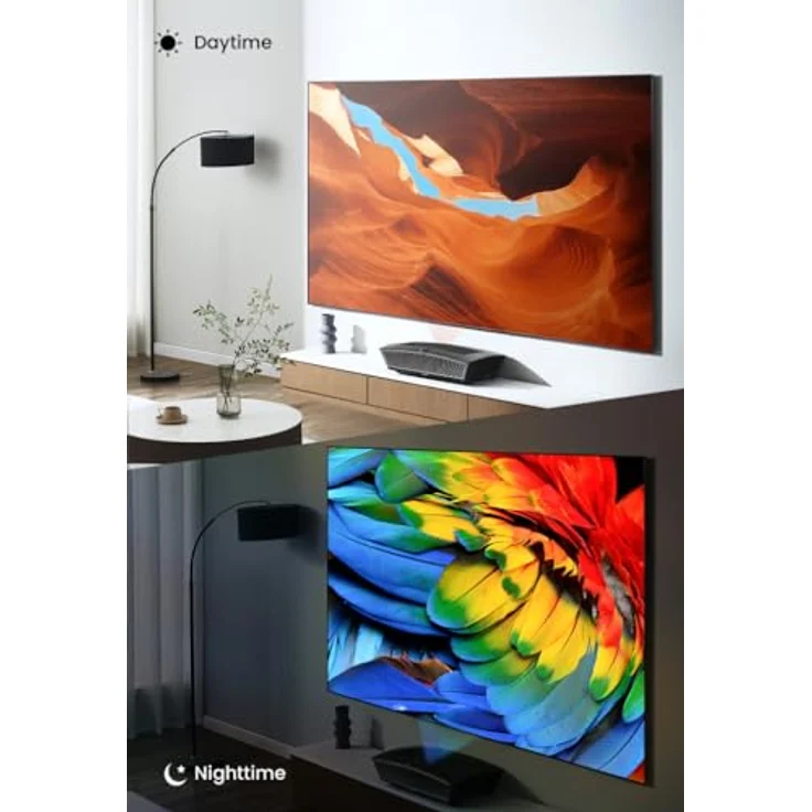 GigaBlue Home Cinema 3 UHD Triple Laser-TV Ultrakurzdistanz Beamer 4K, HDR10+|80"-150"|120Hz, 3000LM, Projektor 4K, Google-zertifizierter Android 13 TV-Erfahrung – Bild 2