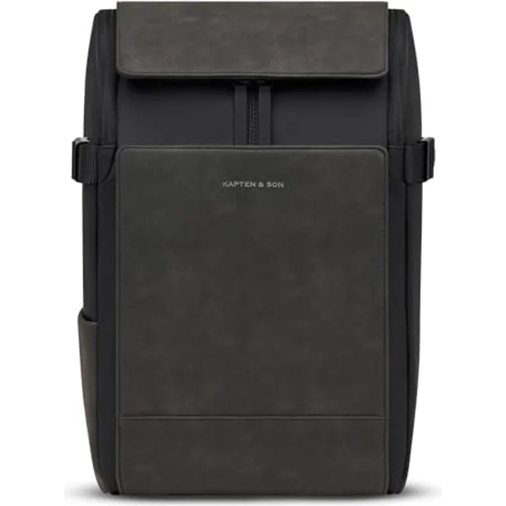 Kapten & Son Bali Medium Backpack, Laptoprucksack mit 18L Volumen, gepolstertem Laptopfach und Trolleyhalterung, All Black