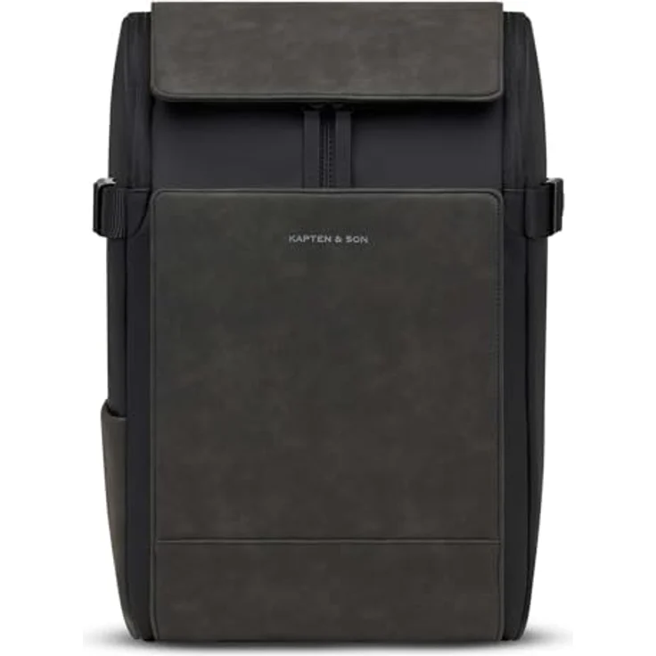 Kapten & Son Bali Medium Backpack, Laptoprucksack mit 18L Volumen, gepolstertem Laptopfach und Trolleyhalterung, All Black – Bild 1