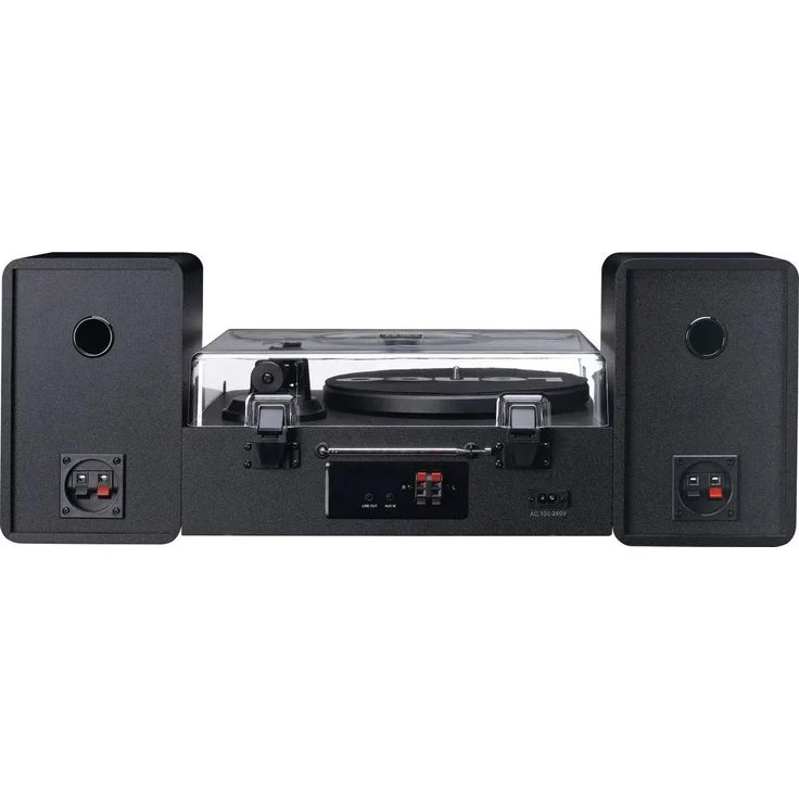 Lenco MC-760BK, HiFi-Stereoanlage mit DAB+, CD, MP3, Plattenspieler, Bluetooth 5.3, Schwarz