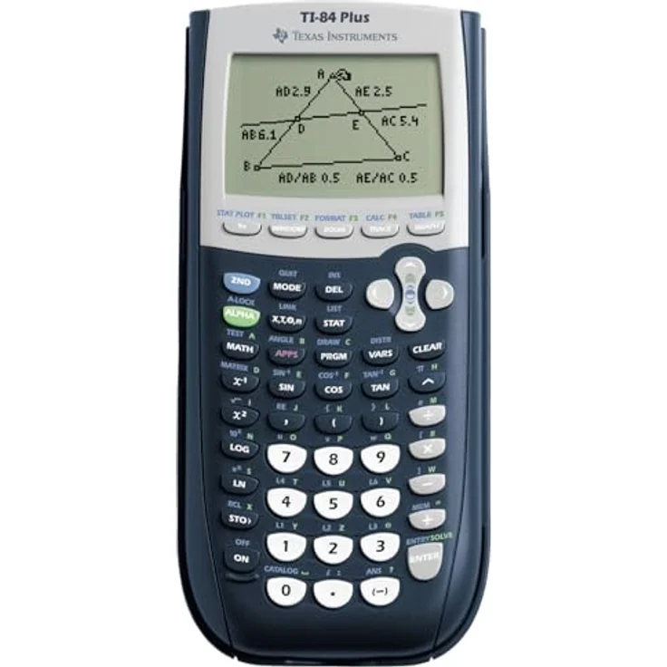 TI TI-84+, Grafikrechner mit vorinstallierten 11 Applikationen, USB-Schnittstelle, schwarz – Bild 1