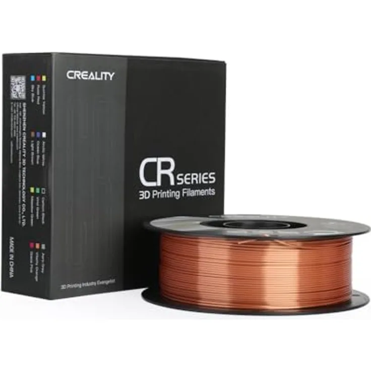 Creality CR-Silk 3301120002 Filament, rotes Kupfer, 1 kg Rolle, 1,75 mm, kompatibel mit 99 % FDM 3D-Druckern