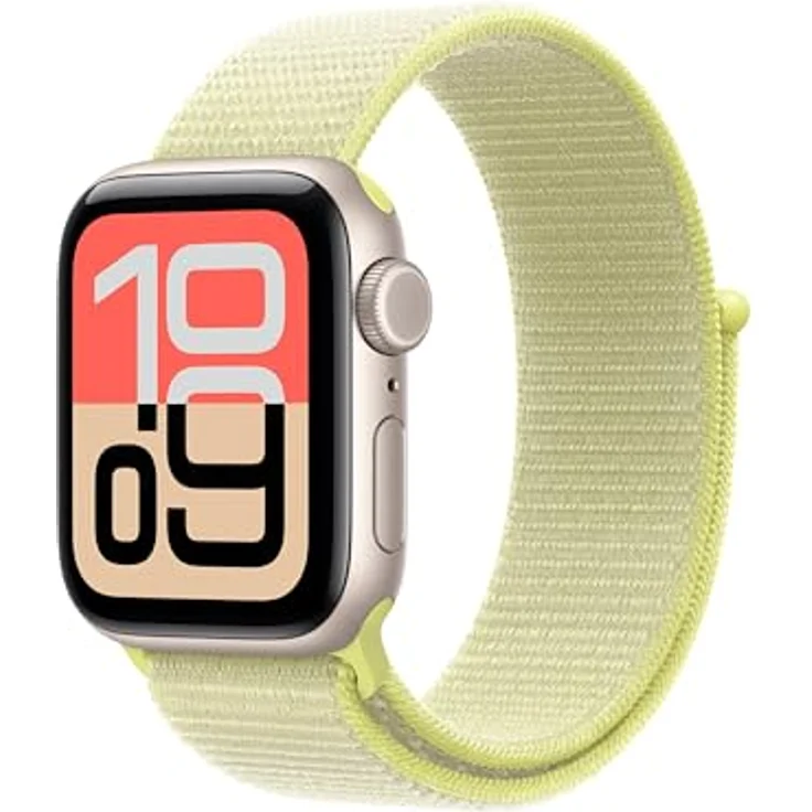 Apple Sport Loop Armband für Apple Watch, 40 mm, Neongelb, one size, atmungsaktiv und leicht aus 82 % recyceltem Nylon – Bild 2