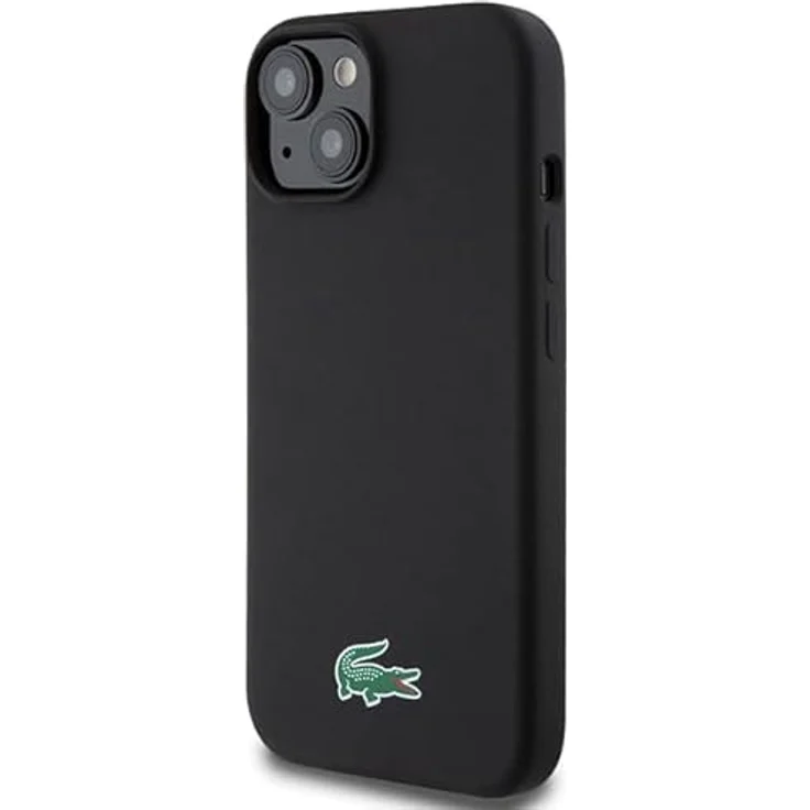 Lacoste Schutzhülle für Apple iPhone 15, originale Silikon-Hülle, MagSafe-kompatibel, Schwarz – Bild 2