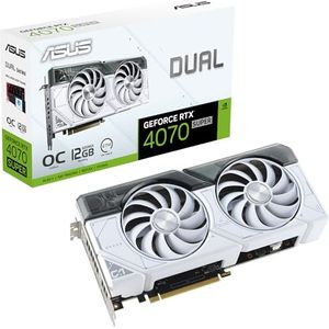 Bild für ASUS Dual GeForce RTX 4070 SUPER White OC Edition 12GB GDDR6X Gaming Grafikkarte (Nvidia GeForce RTX4070 DLSS 3, PCIe 4.0, 1x HDMI 2.1a, 3x DisplayPort 1.4a, DUAL-RTX4070S-O12G-WHITE, weiß)