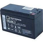 Q-Batteries 12LSX-7 12V 7Ah AGM Batterie 10-Jahres Batterie, VdS geprüft, wartungsfrei, weiß