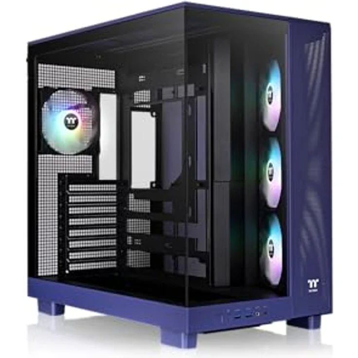 Thermaltake View 380 XL TG ARGB, Mid Tower Chassis mit Doppelkammer-Design und 4 ARGB-Lüftern, Future Dusk – Bild 1