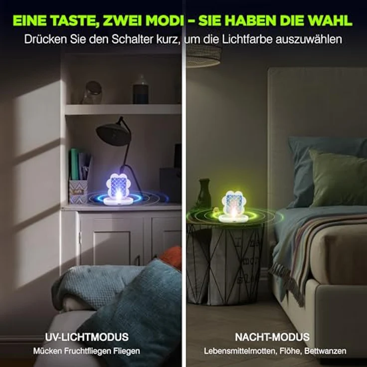 ISOTRONIC Mobile Steckdosen-Fluginsektenfalle, geruchlos, mit UV-Licht und starken Klebefallen, für drinnen, zum Einstecken, inkl. Nachfüllungen – Bild 3