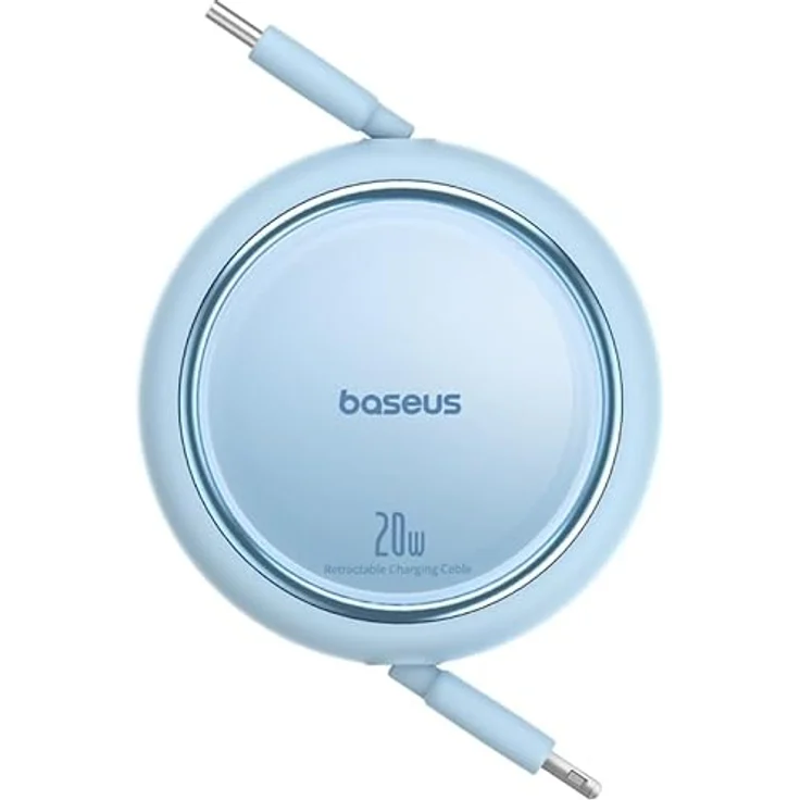 Baseus Free2Pull Aufrollbares USB-C/Lightning Kabel, 20W, 1m, Blau - Einziehbares Design, Hochgeschwindigkeits-Datenübertragung, Robuste Konstruktion – Bild 8