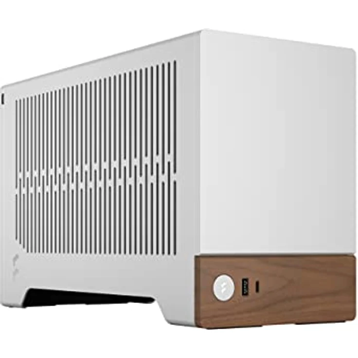 Fractal Design Terra Silver - Wood Walnut Front Panel - Small Form Factor - mITX Gaming case – PCIe 4.0 Riser Cable – USB Type-C - Anodized Aluminum Panels – Bild 1