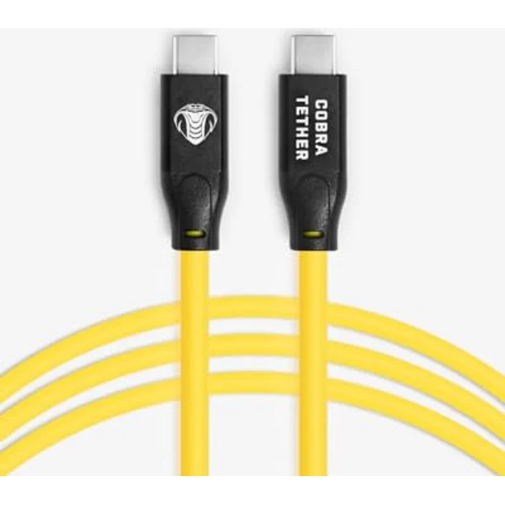 Cobra Tether USB-C auf USB-C-Kabel, 5 m, Gelb, gerade – Bild 1
