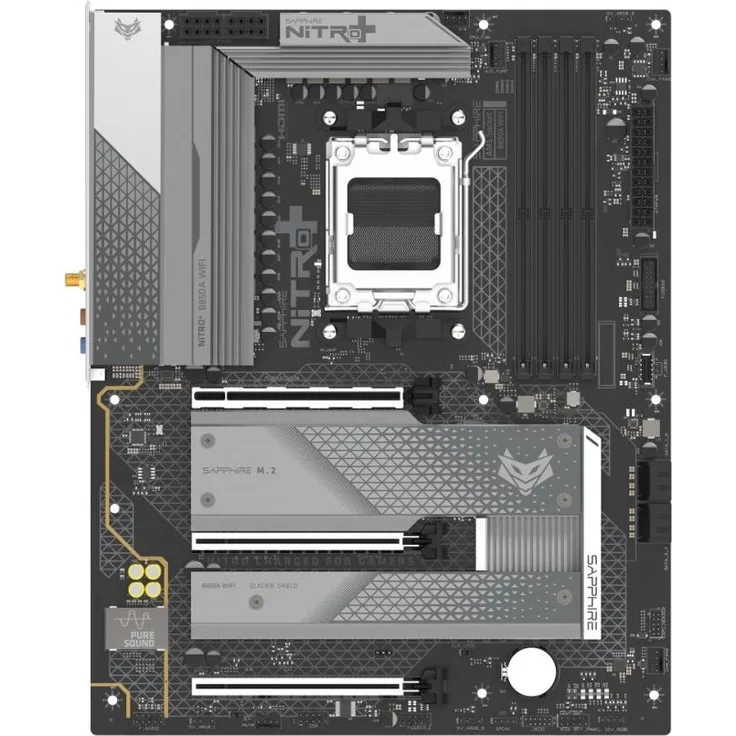 Sapphire Pure B850A WiFi 7 ATX Mainboard, PCIe 5.0, HDMI 1.4, Gigabit-LAN, USB 3.2, für AMD Sockel AM5 (Ryzen Zen4)