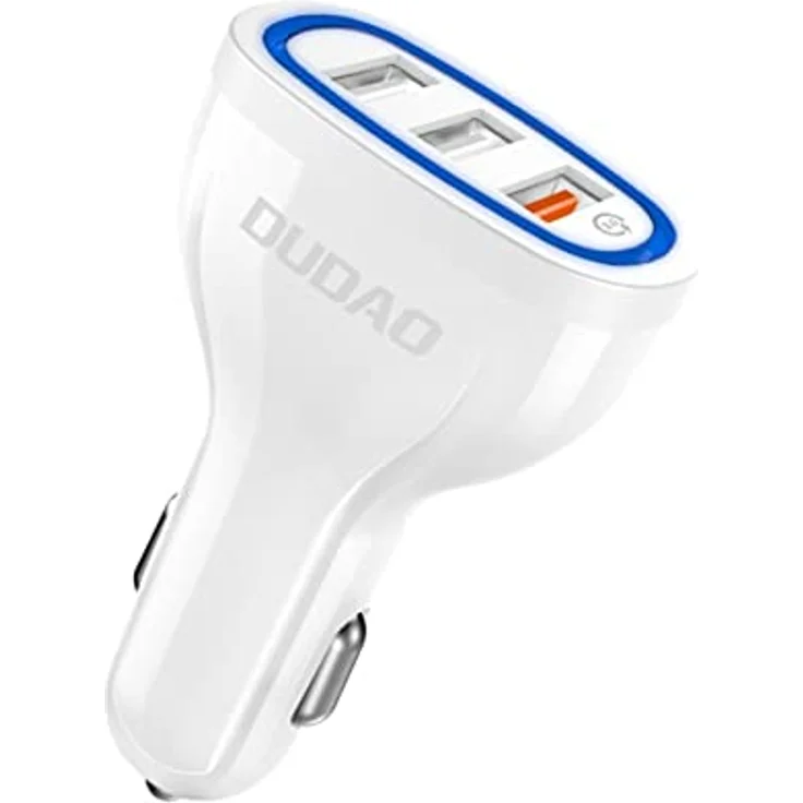 Dudao R7S Multi KFZ-Ladegerät, Quick Charge 3.0 18W mit 3x USB-Anschlüssen, Weiss – Bild 1
