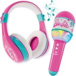 Lisciani Barbie Bluetooth Kopfhörer mit Mikrofon Kinder-Kopfhörer, stylisches Set mit mehrfarbigen Lichteffekten