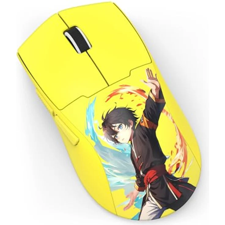 Redragon M918-AKB-PRO K1NG PRO MAX, Kabelgebundene Gaming-Maus mit 26.000 DPI, ergonomischem Design und Anime-inspiriertem Muster, Mehrfarbig – Bild 4