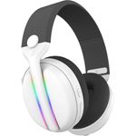 Subsonic Wireless Headset All Platforms 7.1 MULTI, Kabelloses Gaming Headset mit RGB-LED, Weiss, bis zu 40 Stunden Akkulaufzeit