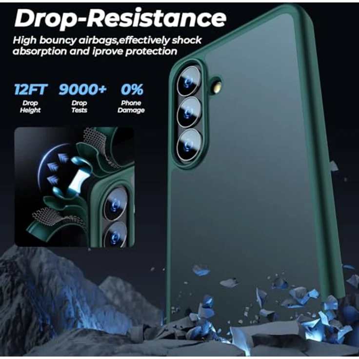 U Ultimate24Style Premium Hülle für Samsung Galaxy S26 – Robuste, stoßfeste Schutzhülle mit Airbag-Technologie, kratzfest und griffig (Grün) – Bild 4