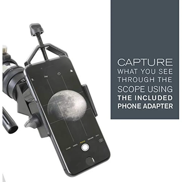 Celestron - 80 mm Reisefernrohr – Tragbares Refraktor-Teleskop – Voll beschichtete Glasoptik – Ideales Teleskop für Anfänger – Bonus Astronomie-Software-Paket – Digiscoping-Smartphone-Adapter – Bild 5