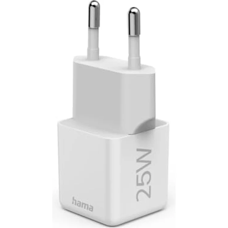 Hama Schnellladegerät (USB-C, Power Delivery, Quick Charge, 25 W, Super-Mini-Format 2,9 x 2,75 x 2,75 cm) Weiß – Bild 5