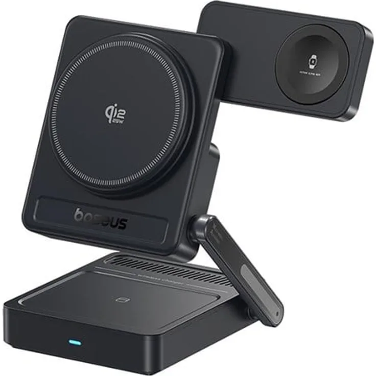 Baseus PicoGo AF21, 3-in-1 Qi2.2 Wireless Charger mit 35W Leistung, 45W EU-Netzteil und 1m USB-C Kabel, schwarz
