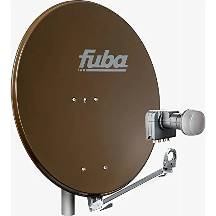 Fuba DAL 804 B Satellitenanlage, Antenne mit Quattro-Switch-LNB DEK 417, für 4 Teilnehmer, hoher Signalgewinn und Schlechtwetter-Reserve – Bild 1