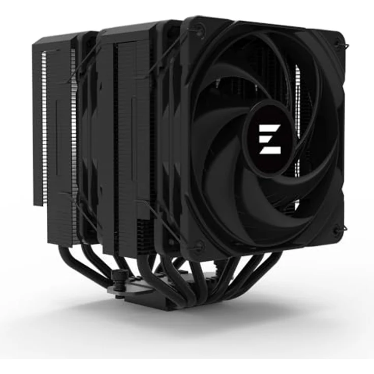 Zalman CNPS14X Duo, Dual-Tower CPU-Kühler mit 270W TDP, zwei 120mm Lüftern und sechs Heatpipes, schwarz – Bild 2