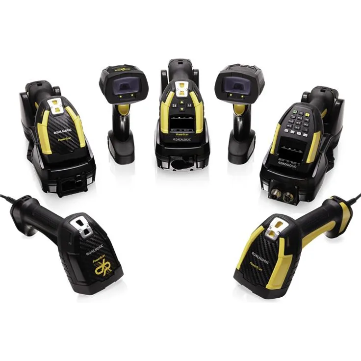 Datalogic PowerScan PBT9600-AR, Bluetooth Barcode-Scanner mit abnehmbarem Akku, Gelb, Schwarz