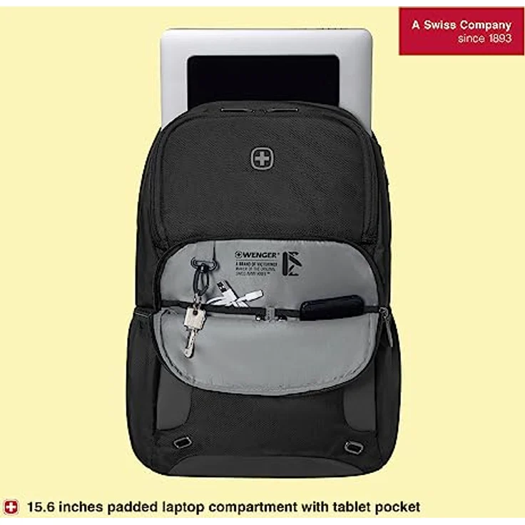 Wenger Laptoptasche Wenger XE Tryal, Rucksack, bis 39,6 cm (15.6), recycelte PET-Flaschen, professionelles Design, schwarz – Bild 3