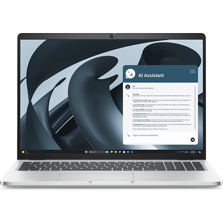 DELL B2B Pro 16 Plus PB16255, 16 Zoll Notebook mit AMD Ryzen™ 5 PRO 230, 16 GB RAM, 512 GB SSD, Radeon™ 760M, Windows 11, Platinum Silver