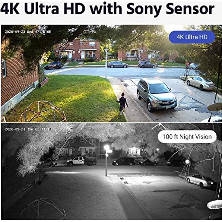 ANNKE H800 4K 16CH PoE Überwachungskamera System mit Audio und 8X 8MP IP67 Wasserdicht PoE IP Kamera,4TB für 24/7 Aufnahme Innen, H.265 + Videokomprimierung,30 Meter Nachtsicht – Bild 2