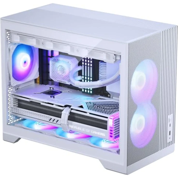 Phanteks XT M3 RGB Mini-Tower PC-Gehäuse Weiss, unterstützt mATX und Mini-ITX Mainboards, bis zu 9 Lüfter, Sichtfenster – Bild 5