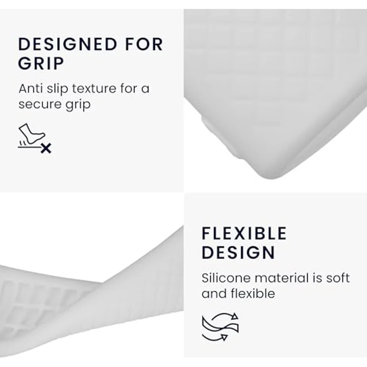 kwmobile Hülle für Fernbedienung kompatibel mit LG Smart TV AKB - Silikon Case in Weiß, rutschfest und reißfest – Bild 3