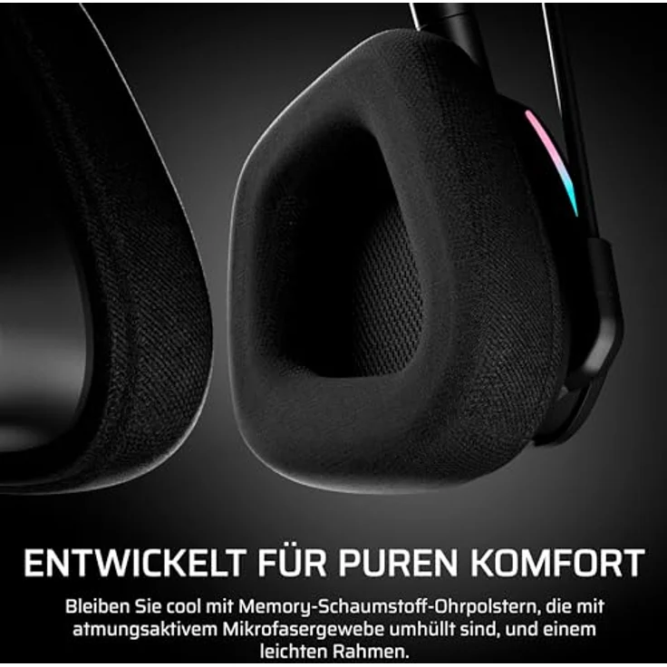 Corsair VOID MAX WIRELESS v2, Gaming Headset mit 7.1 Surround Sound, Kabellos, Schwarz – Bild 8