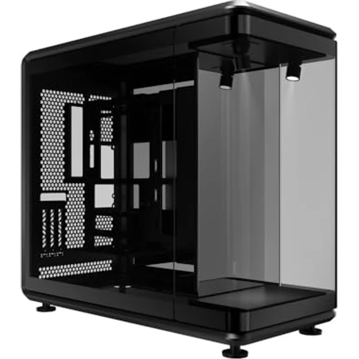 Cooler Master MasterFrame 360 Panorama, Offenes Tower-Gehäuse mit Hartglas-Seitenwänden, ARGB-Spotlights und Platz für bis zu 12 Lüfter – Bild 1